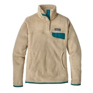 Patagonia Cream and Teal Fleece Jacket